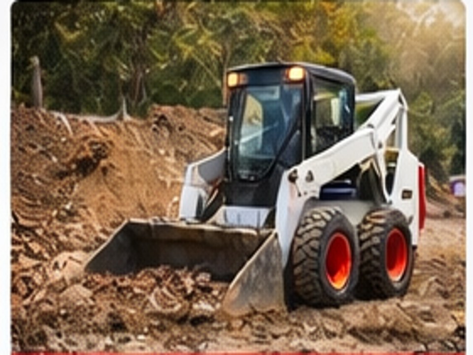 Serviço com bobcat para limpeza e remoção de resíduos